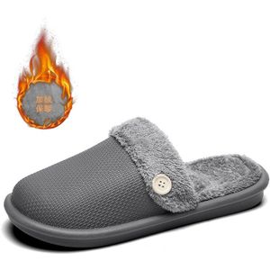 Mannen Winter Eva Slippers Waterdichte Indoor Casual Warm Pluche Slippers Mode Katoen Bont Slippers Thuis Slippers Mannen Schoenen