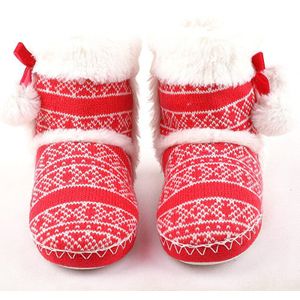 Kids Kitting Wol Thuis Slippers Warme Winter meisje Slippers Indoor Slippers meisje Schoenen Comfortabele zachte vloer boot Breien