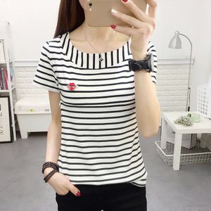 6298 # Zomer Gestreepte Katoen Moederschap Verpleging Tees Casual Feeding T-shirt Kleding Voor Zwangere Vrouwen Zwangerschap T-shirt Tops