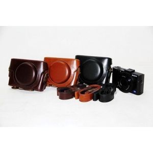 PU Lederen camera tas voor Sony RX100 II III IV Vi VII M2 M3 M4 M5 M6 M7
