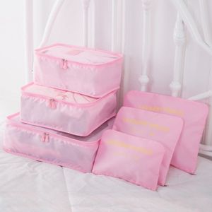 6 Stks/set Bagage Verpakking Organisator Set Reizen Mesh Bag In Bag Bagage Organizer Verpakking Cosmetische Bag Organizer Voor Kleding