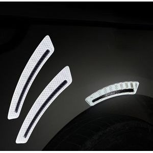 2 Stuks Auto Veiligheidswaarschuwing Sticker Mark Auto Reflecterende Stickers Tape Nigth Veiligheid Reflecterende Strips Exterieur Accessoires Tape
