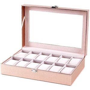 Speciale Case Voor Vrouwen Vrouwelijke Meisje Vriend Horloges Box Opslag Verzamelen Roze Pu Lederen