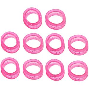 10 Pcs Siliconen Kapper Haar Grooming Shears Schaar Vinger Ring Grips Inserts Set
