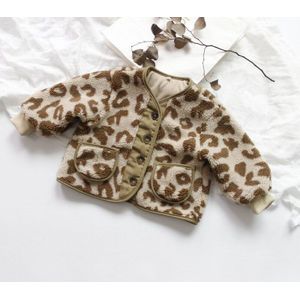 Winter Baby Jongens Dikker Warme Jassen Koreaanse Stijl Luipaard Lam Fleece Kinderen Bovenkleding Kinderkleding