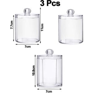 Acryl Opbergdoos Transparante Ronde Qtip Opslag Houder Container Cosmetische Wattenschijfje Bal Wattenstaafje Organisator Sieraden Dispenser