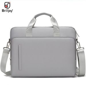 Brilljoy Luxe Aktetas Laptop Tas 15.6 Inch Van Vrouwen 14 14.6 15 15.6 Schouder Draagbare Messenger Mannen Notebook Tas