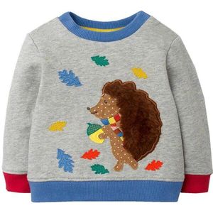Herfst Winter Warm Kinderen Lange Mouw Cartoon Animal Dinosaurus Print School Baby Fleece Kids Jongen Sweatshirt