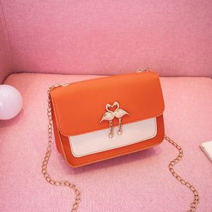 Vrouwen Messenger Bag Patchwork Dames Mode Dames Luxe Chain Trendy Snoep Kleur Kleine Flap Winkelen Handtas Swan Kwastje