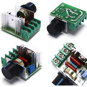 Ac 50-220V Siliciumgelijkrichter Scr Voltage Regulator Speed Control Thermostaat 2000W Elektronische Dimmer