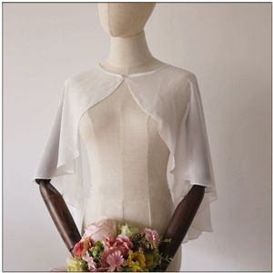 Elegante Avond Bolero Voor Vrouw Hoog Laag Bridal Wraps Chiffon Jassen