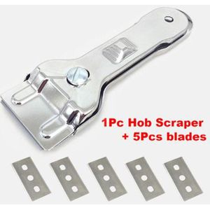 1Pc Multifunctionele Cleaner Kookplaat Schraper Remover Met 5 Stuks Blade Voor Kichen Reiniging Oven Keramische Cooker Gereedschap Utility mes