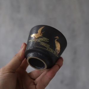 Luwu Zwart Servies Keramische Theekopje Porseleinen Kopje Thee Chinese Kung Fu Cup 100 Ml