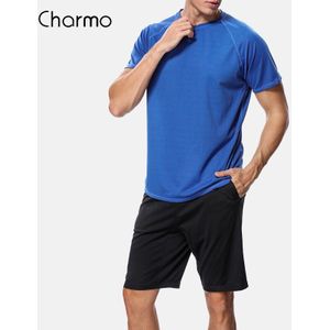 Charmo Mannen Dry-Fit Shirts Mannen Effen Kleur Overhemd Uv-Bescherming Mannen Rash Guard Upf 50 + strand Sportkleding Surfen