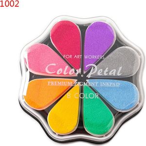 Leuke 8 Kleuren Water Petal Inkt Pad Stempel Diy Vinger Schilderen Craft Briefpapier