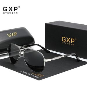 Gxp Mode Aluminium Pilot Zonnebril Gepolariseerde Zonnebril Mannen En Vrouwen Spiegel Meekleurende Lens Anti-Glare Rijden Eyewear