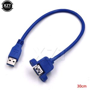 High Speed USB 3.0 Man-vrouw USB 3.0 Verlengkabel Draad Computer Host Panel Mount Schroef USB Connector Adapter