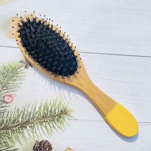 Drewti Bamboe Haarborstel Varkenshaar Borstel Droge Massage Borstel Haar En Hoofdhuid Behandelingen Professionele Kapper Accessoires