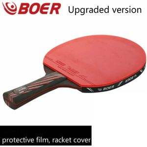 Boer S6 Tafeltennis Racket Bat Racket In Lange/Korte Handvat Bat Ping Pong Racket Paddle