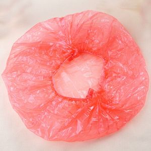100 Stuks Wegwerp Bad Caps Elastische Transparante Plastic Voor Spa Kapsalon Thuis Hotel Vrouwen Douche Clear Eenmalige