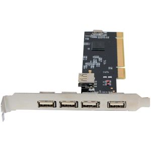 Internal USB 2.0 Desktop Converter Black PCI Card Controller Adaptor 480Mbps Expansion 5 Ports High Speed Accessories Durable