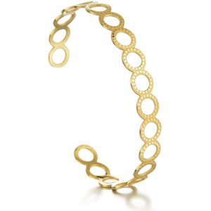 Letdiffery Vintage Gouden Armbanden Voor Vrouwen 6 Stijlen Rvs Wedding Hollow Bloem Manchet Armbanden Mode-sieraden