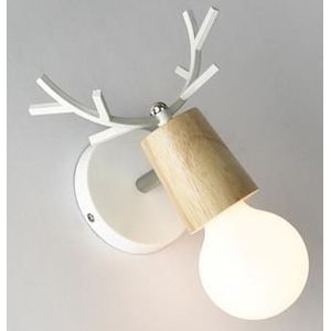 Nordic creatieve nachtkastje wandlamp Eenvoudige trap gang hal lampen Herten hoofd slaapkamer woonkamer wandlampen