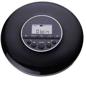 Stereo Geluid Draagbare Cd Speler Lcd-scherm Thuis 3.5 Mm Jack Kids Volwassenen Oplaadbare Schokbestendig Reizen Met Oortelefoon Discman