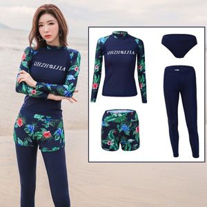 Womens Lange Mouwen Rash Guard Uv-bescherming Surfen Een Stuk Badpak Badpak Full Body Suit Dive Skin Yoga Run trainingspak