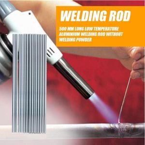 10Pcs 500Mm Aluminium Lassen Elektroden Gevulde Lage Temperatuur Solderen Draad Airconditioning Aluminium Repareren Lassen Staven