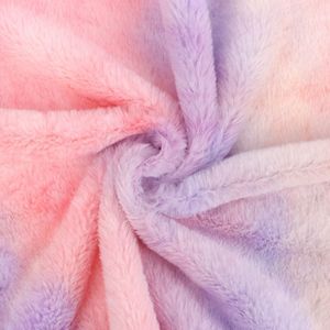 Winter Pluche Regenboog Kleur Warm Stof Voor Diy Thuis Textiel Kleding Speelgoed Ambachten Naaien Kunstmatige Bont Stof 45*145 Cm/st