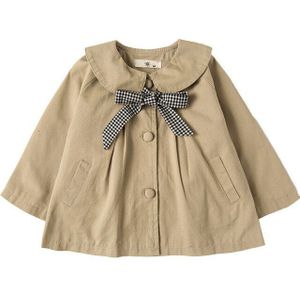 Meisjes Trenchcoat Mode Kaki Lente Herfst Windjack voor Meisje Kids Kleding 1 2 3 4 Y Peuter Meisjes Uitloper koreaanse Jas