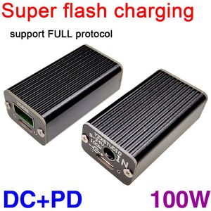 100W Super Flash Snel Opladen Qc Batterij Usb Car Charger Dc + Pd Om Volledige Protocol Pd + Poort vooc QC4 PD3 Voor Notebook Dc Power