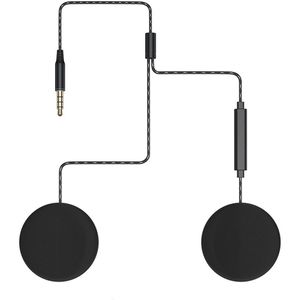Motorhelm Headset Dual Speakers Gevlochten Oordopjes Platte Hoofdband Koptelefoon 3.5Mm Stereo Plug