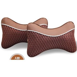 mode ademend auto hals kussens flock doek enkele 1 stuk hoofdsteun fit voor de meeste auto&#39;s gevuld fiber universele auto kussen
