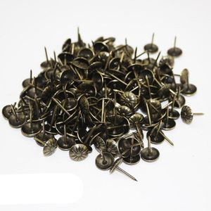 50 Stks/partij Antiek Brons Kopspijkers Bekleding Nail Sieraden Wijn Case Box Sofa Decoratieve Tack Stud Push Pin Deur Nail hardware