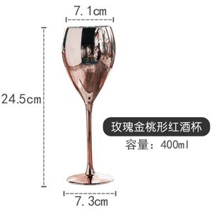 Rose Goud Rode Wijn Glas Creatieve Persoonlijkheid Luxe Goblet Plating Kristallen Wijnglas Bar Restaurant Cocktail Glas
