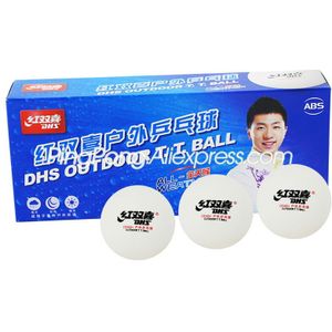 20 Ballen Dhs Outdoor Tafeltennis Bal (All Weather Abs Bal) Plastic Originele Dhs Ping Pong Ballen