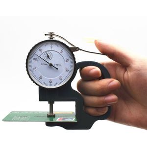 0-10Mm 0.01Mm Dial Diktemeter Hoge Precisie Leather Metal Case Tester Flat Micrometer Breedte Meetinstrument gereedschap