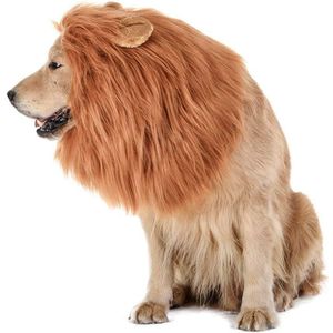 Grote Hond Lion Mane Pruik Haar Kerst Hond Pruik Haar Kostuum Fancy Dress Halloween Cosplay Grappige Hoed Cap huisdier Leuke Jurk