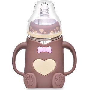 240 Ml Baby Siliconen Melk Zuigfles Mamadeira Vidro Bpa Gratis Veilige Zuigeling Sap Water Zuigfles Cup Glas Verpleging feede
