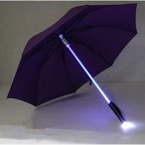 Zaklamp Paraplu LED Veiligheidswaarschuwing Lights Outdoor Paraplu voor Kinderen Volwassen 7 Kleuren Knipperende Lange handvat Nacht Paraplu