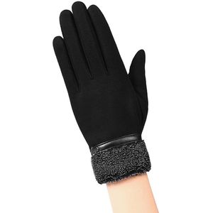 Mannen Casual Solid Volledige-Vinger Winddicht Touch Screen, EEN, B, E Screen Warme Handschoenen Zwart/Donkerblauw/Grijs