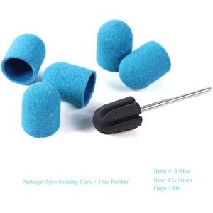 Multi-size Elektrische Nail Boor Schuurbanden Caps 150 Grip Rubber Doorn Machine Frees voor Manicure Gereedschap CH721
