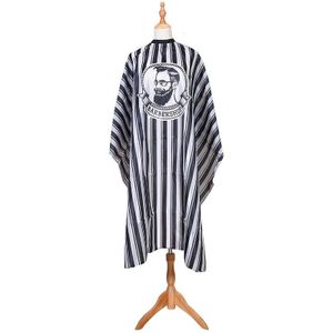 Antistatische Kapper Schort Hair Cut Cape Stof Streep Kleur Afdrukken Patroon Non-stick Haar Comfortabele Kapsalon Kapsel