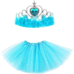 Baby Rok Meisje Prinses Tule Rok Ballet Dance Party Mini Met Crown Solid Baljurk Star Print Zomer 2 Stuks hoofdband