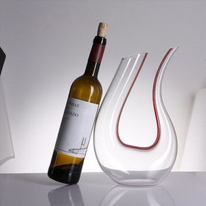 Grote Decanter Handgemaakte Kristallen Rode Wijn Brandy Champagne Glazen Decanter Fles Jug Schenker Beluchter Voor Familie Bar