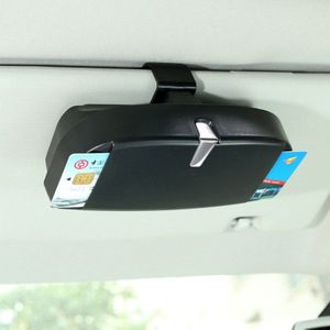 Multifunctionele Auto Zonneklep Bril Case Clip Ticket Kaart Klem Zonnebril Houder Accessoires