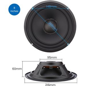 Aiyima 2Pcs Bass Speaker Passieve Radiator 3 4 6.5 8 Inch Woofer Diafragma Radiator Trillingen Membraan Speaker Reparatie Deel