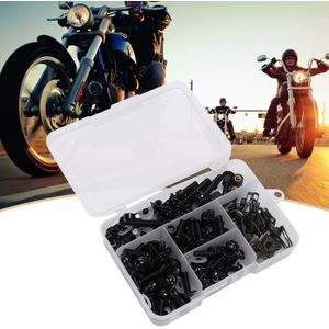 177Pcs Motorcycle Kuip Schroeven Bouten Moeren Kit Motorfiets Schroef Kit Motor Voorruit Voorruit Bouten (Rood)